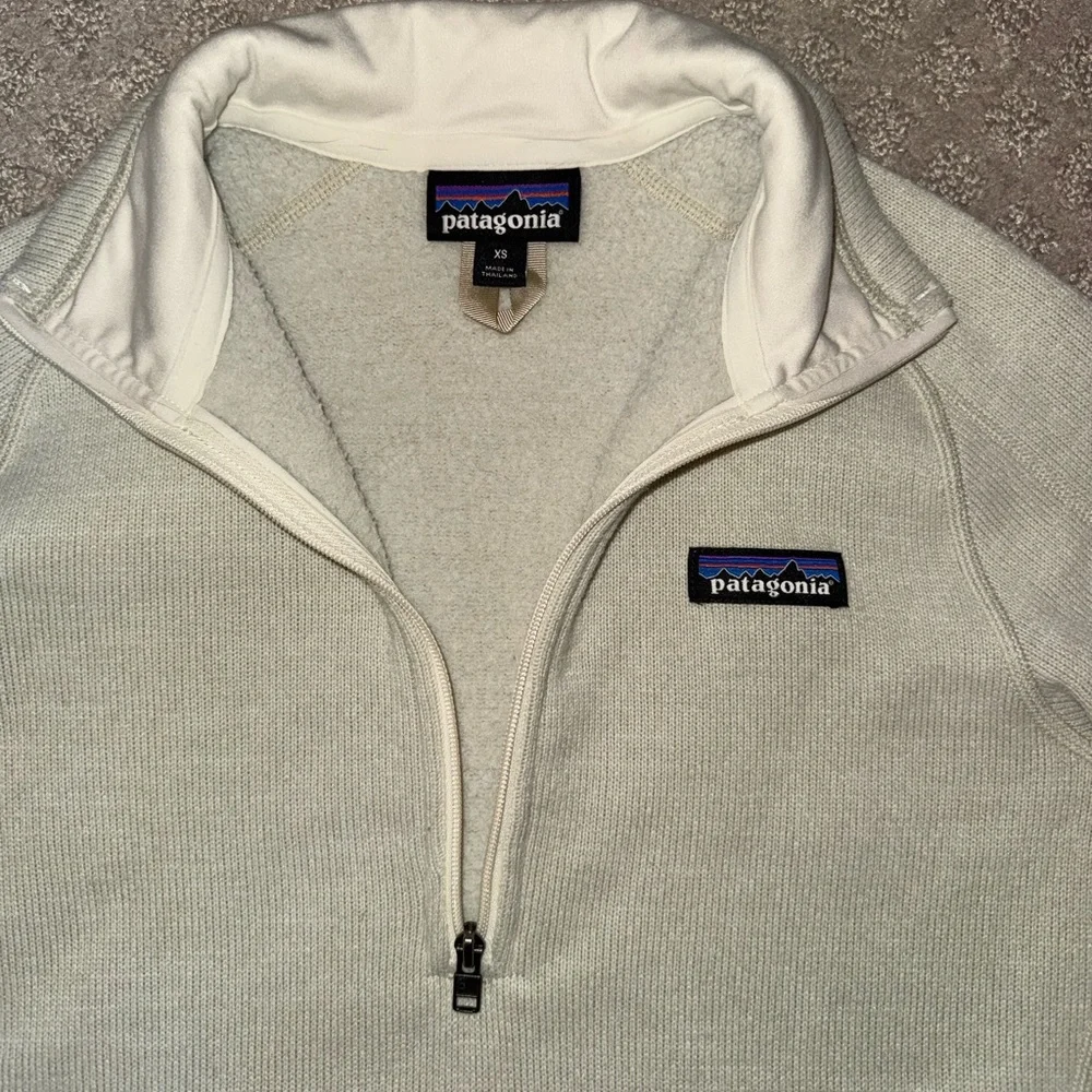 Patagonia Beige Better Sweater 1/4 Zip Preppy Outdoor Cold Weather Sport Ski